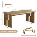 63-Inch Farmhouse Executive Desk with Unique Legs - Industrial Style Office Furniture for Home