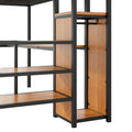 Complete Loft Bed Set with Desk, Storage Staircase, Compact Wardrobe, and LED Lighting