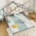 Gymax Twin to King Wooden House Bed Daybed with Safety Rails & Customizable Design