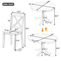5-Piece Modern Dining Set for 4: Round Table with 4 Kitchen Chairs
