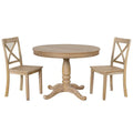 5-Piece Modern Dining Set for 4: Round Table with 4 Kitchen Chairs