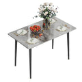 Contemporary Kitchen Table with Metal Frame and Sintered Stone Top