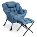 Gymax Folding Footrest Lazy Sofa Chair - Accent Leisure Armchair