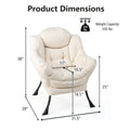 Gymax Folding Footrest Lazy Sofa Chair - Accent Leisure Armchair