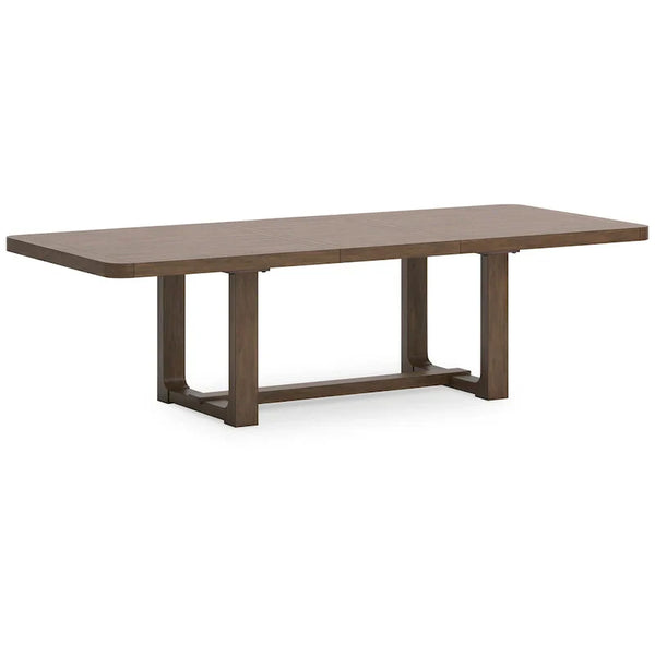 Extendable Cabal Dining Table - Farmhouse Brown Wood, 84-108 Inches