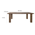 Okai 87-Inch Rectangular Dining Table - Rustic Brown Solid Mango Wood