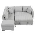 Roomfitters L-Shaped Sleeper Sofa with USB Ports, Power Outlets, and Versatile Storage Ottoman