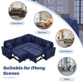 Roomfitters L-Shaped Pull-Out Sofa Bed with Wheels, USB Ports, and Power Outlets – Versatile Sleeper Sofa for Ultimate Living Room Comfort