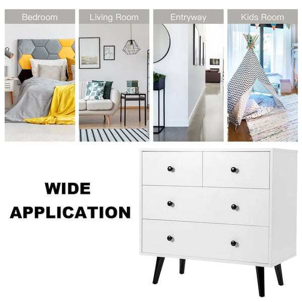 Gymax 4-Drawer Storage Dresser and Cabinet