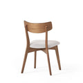 Pair of Light Beige Wooden Dining Chairs - Versatile Side Chairs for Office or Home
