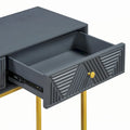 Contemporary Grey Console Table with Storage Solutions