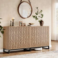 57.5-Inch Farmhouse Style Buffet Cabinet with Doors for Kitchen Storage
