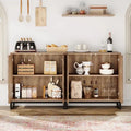 57.5-Inch Farmhouse Style Buffet Cabinet with Doors for Kitchen Storage