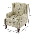 Pair of Stylish Upholstered Accent Chairs with Patterns for Living Room