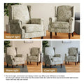 Pair of Stylish Upholstered Accent Chairs with Patterns for Living Room