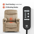 MCombo Compact Dual Motor Power Lift Recliner Chair with Massage, Dual Heating, and Adjustable Headrest - Model 7222