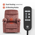 MCombo Compact Dual Motor Power Lift Recliner Chair with Massage, Dual Heating, and Adjustable Headrest - Model 7222