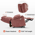 MCombo Compact Dual Motor Power Lift Recliner Chair with Massage, Dual Heating, and Adjustable Headrest - Model 7222