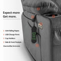 MCombo Compact Dual Motor Power Lift Recliner Chair with Massage, Dual Heating, and Adjustable Headrest - Model 7222