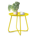 Round Metal Side Table - Waterproof for Indoor and Outdoor Use