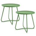 Round Metal Side Table - Waterproof for Indoor and Outdoor Use