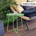 Round Metal Side Table - Waterproof for Indoor and Outdoor Use