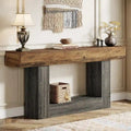 Rustic 2-Tier Entryway Table for Living Room, Hallway, and Foyer