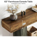 Rustic 2-Tier Entryway Table for Living Room, Hallway, and Foyer