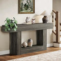 Rustic 2-Tier Entryway Table for Living Room, Hallway, and Foyer