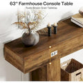 Rustic 2-Tier Entryway Table for Living Room, Hallway, and Foyer