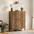 Adjustable 20-Pair Shoe Cabinet with Doors for Entryway Storage