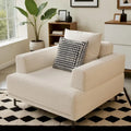 Contemporary Deep Seat Sofa with Cushions, Elevated Legs, Cozy Living Room Seating, Ideal for Apartments