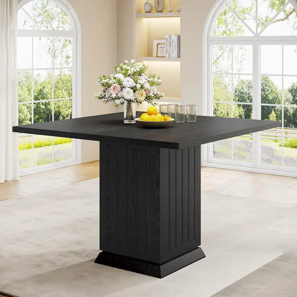 Contemporary Square Wooden Dining Table for 4