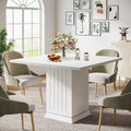 Contemporary Square Wooden Dining Table for 4