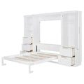 Contemporary Queen Murphy Bed with Integrated Closet and Storage Drawers