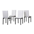 Contemporary 5-Piece Dining Set Featuring Rectangular Table and 4 High-Back Chairs