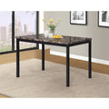 Contemporary 5-Piece Dining Set Featuring Rectangular Table and 4 High-Back Chairs