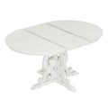 Vintage White 5-Piece Wooden Dining Set with Extendable Table and 4 Chairs