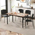 Set of 4 Stackable Dining Chairs with Ergonomic Backrest and Spacious Seat by Gymax