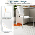 Set of 4 Stackable Dining Chairs with Ergonomic Backrest and Spacious Seat by Gymax