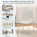 Set of 4 Stackable Dining Chairs with Ergonomic Backrest and Spacious Seat by Gymax