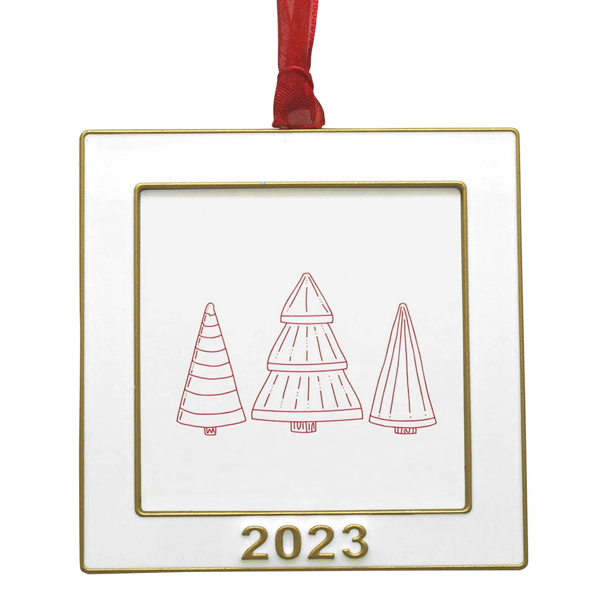 Gold & White 2.5" x 2.5" Christmas Ornament Frame by Studio Decor | Michaels