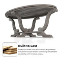 Denhour 48-Inch Vintage Grey Farmhouse Coffee Table - DH BASIC Collection