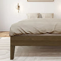 Full-Size Platform Bed with Plank and Beam Design