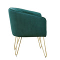 Bette Velvet Accent Chair with Gold Finish by iNSPIRE Q Bold