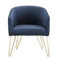 Bette Velvet Accent Chair with Gold Finish by iNSPIRE Q Bold