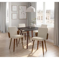 Carson Carrington Sala Dining Table Featuring a Textured Marble Top