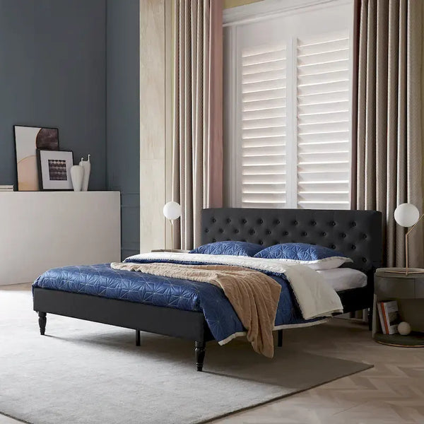 Christopher Knight Home Atterbury King Size Upholstered Bed Platform
