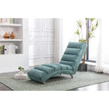 Linen Indoor Chaise Lounge Chair - Dimensions: 58.27" x 21.65" x 34.25"