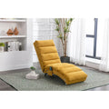 Linen Indoor Chaise Lounge Chair - Dimensions: 58.27" x 21.65" x 34.25"